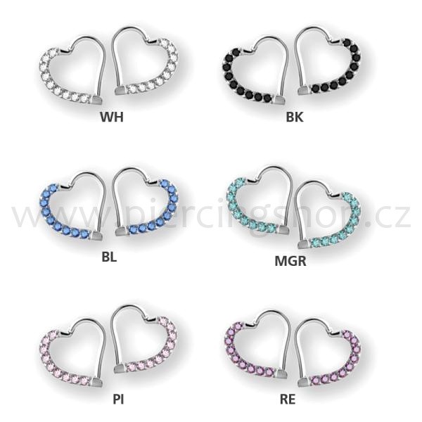 Náušnice Heart Ring s kamínky Premium Zirconia
