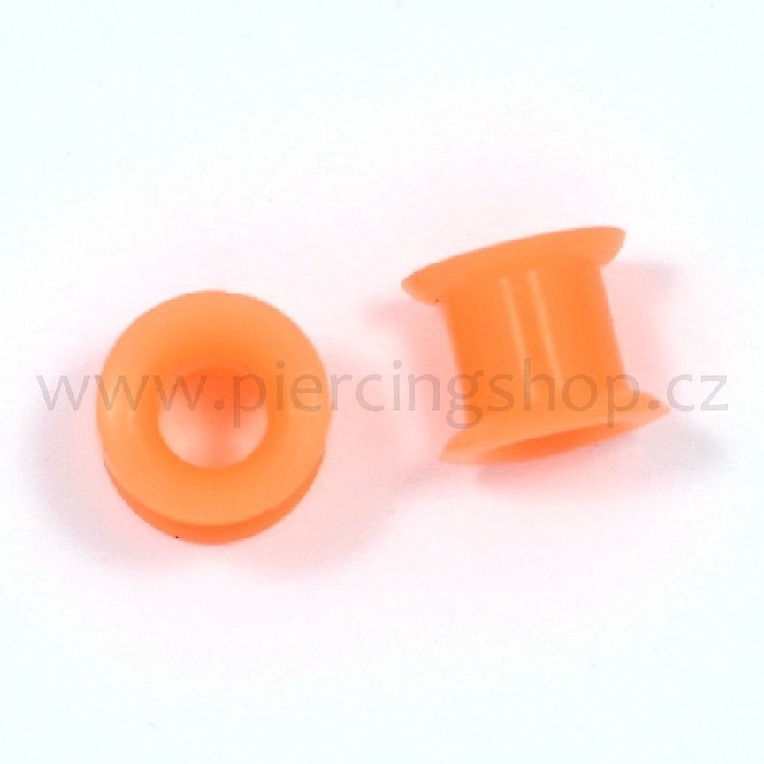 Silikonový fleš do ucha oranžový - výprodej