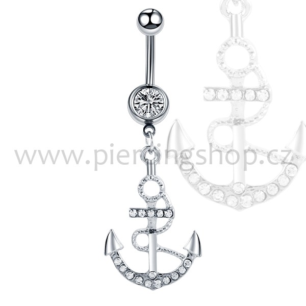 Piercing do pupíku s kotvou