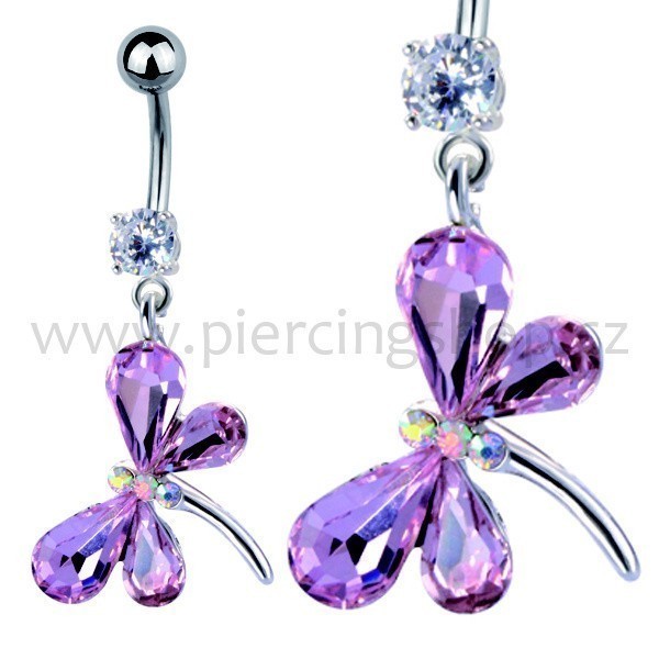 Percing do pupíku motýl