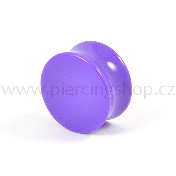 Piercing do ucha plný plug VPB02 COLOUR Purple