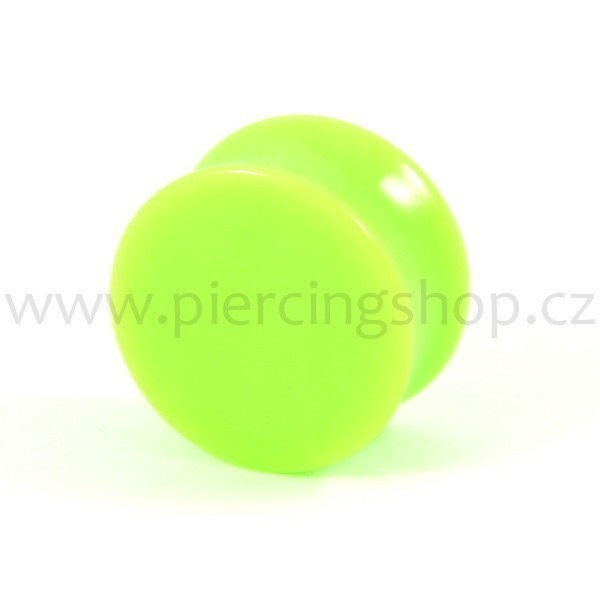 Piercing do ucha plný plug VPB02 COLOUR Green