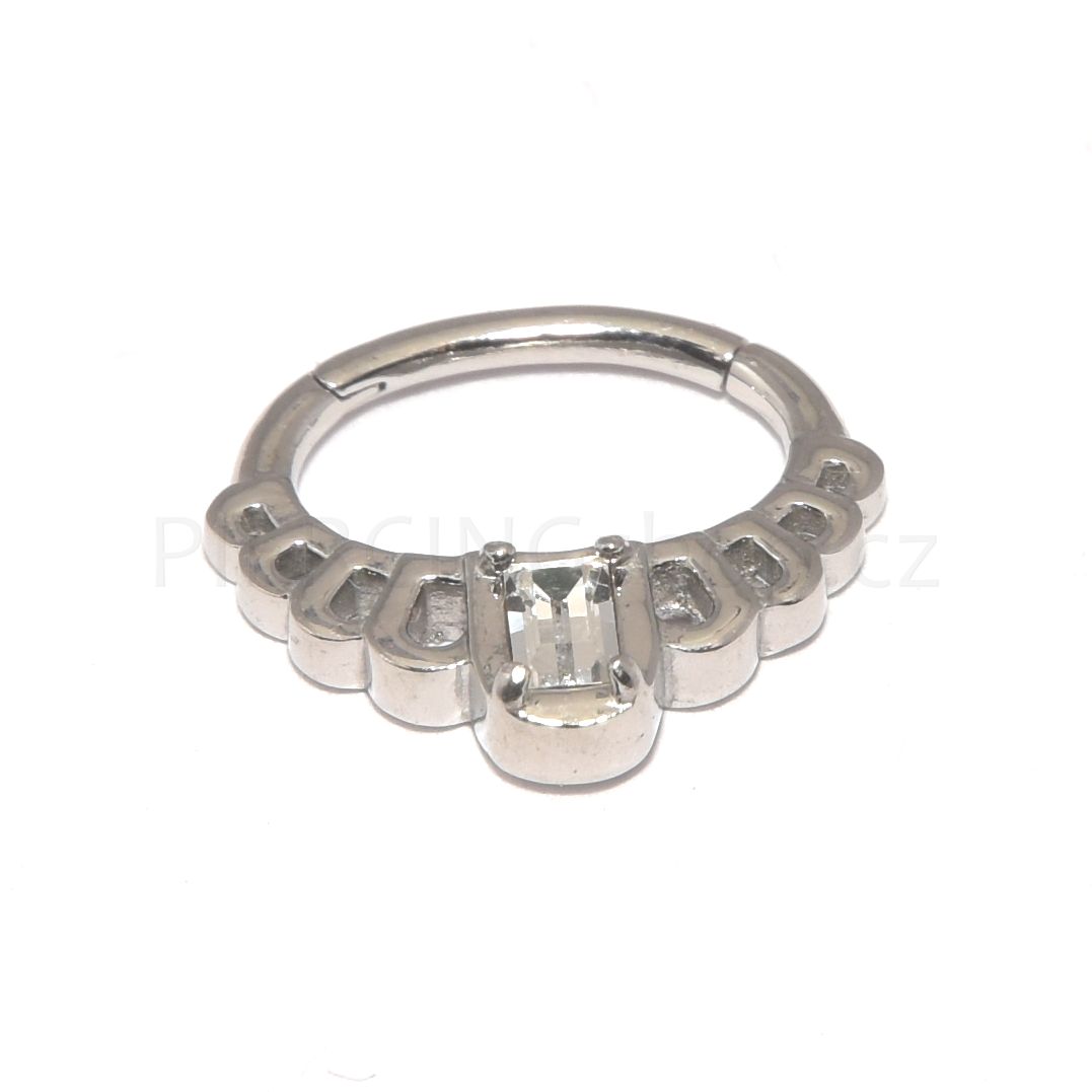 Septum piercing Luxusní s kamínkem