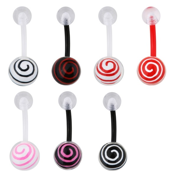 Piercing do pupíku Acryl SPIRAL